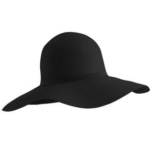 Beechfield Womens/Ladies Marbella Wide Brim Sun Hat / Black